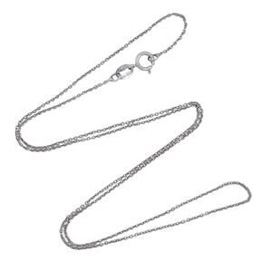 Estate Italy Sterling Silver 925 0.8mm Cable Link Chain Necklace 18"